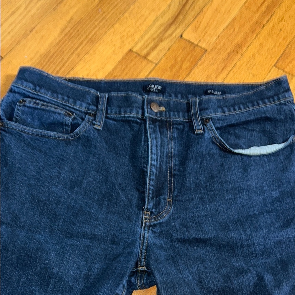 J. Crew Men's Straight Jeans - Dark Blue - Picture 2 of 8